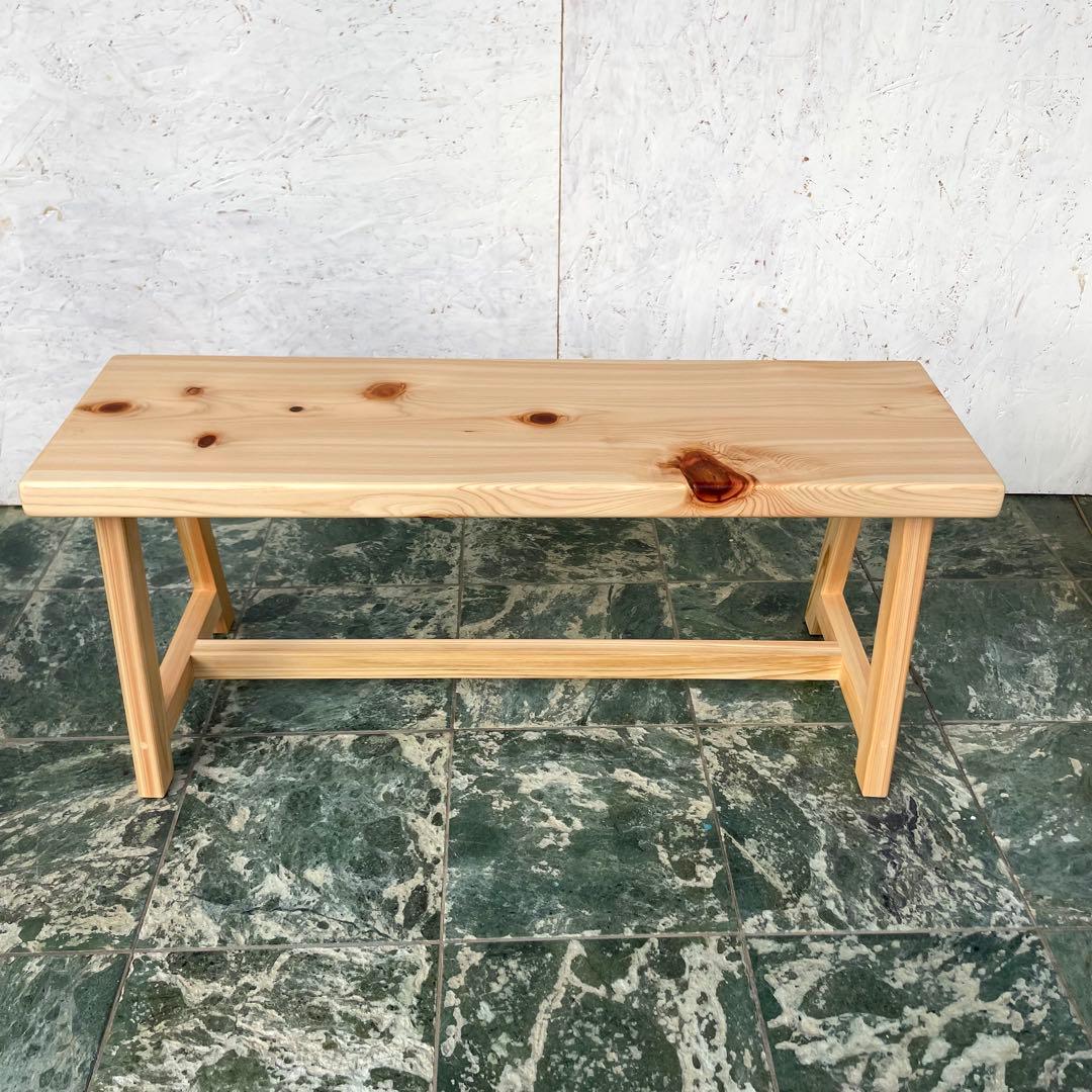 国産ひのき　ダイニングベンチ　木製ベンチ　チェアー