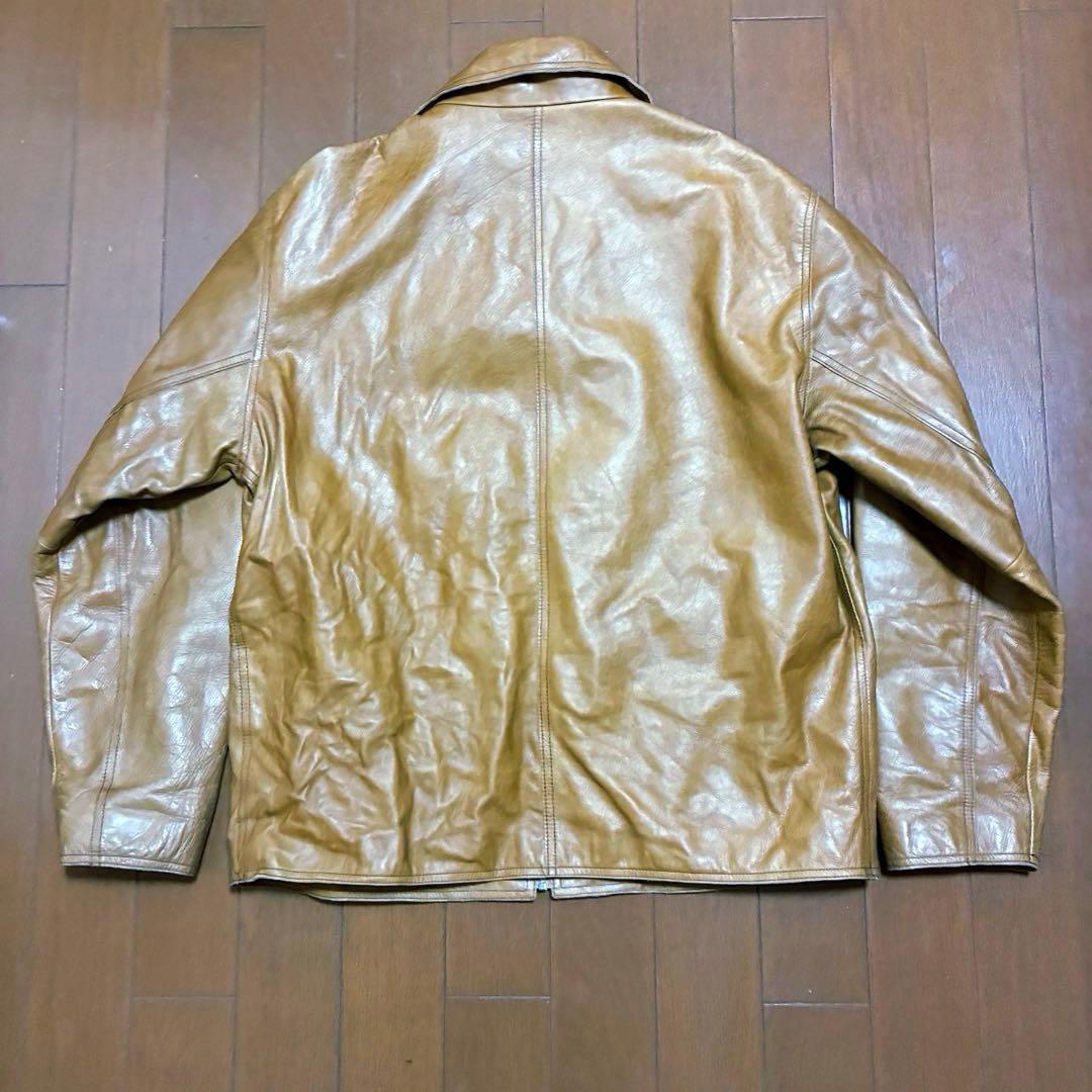 old gap 本革ジャケット レザージャケット シングル レザー キャメル