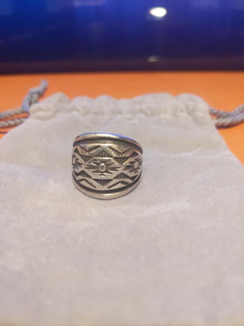 ナバホ族 TROY LANERトロイラナー スタンプワークリング21号