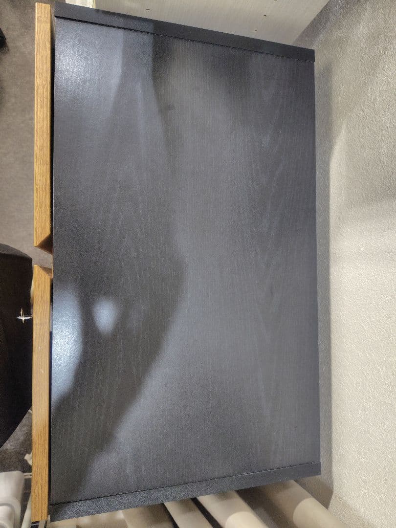 ペスパ2.0 木製キャビネット 2段 扉付き カギ付き ロータイプ　黒