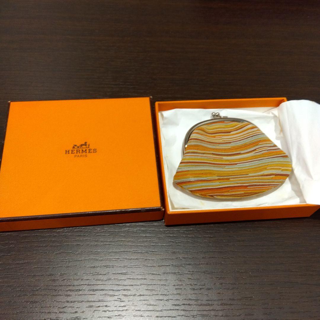 未使用 希少HERMÈS エルメス ヴィブラート がま口ケース 小銭入れ