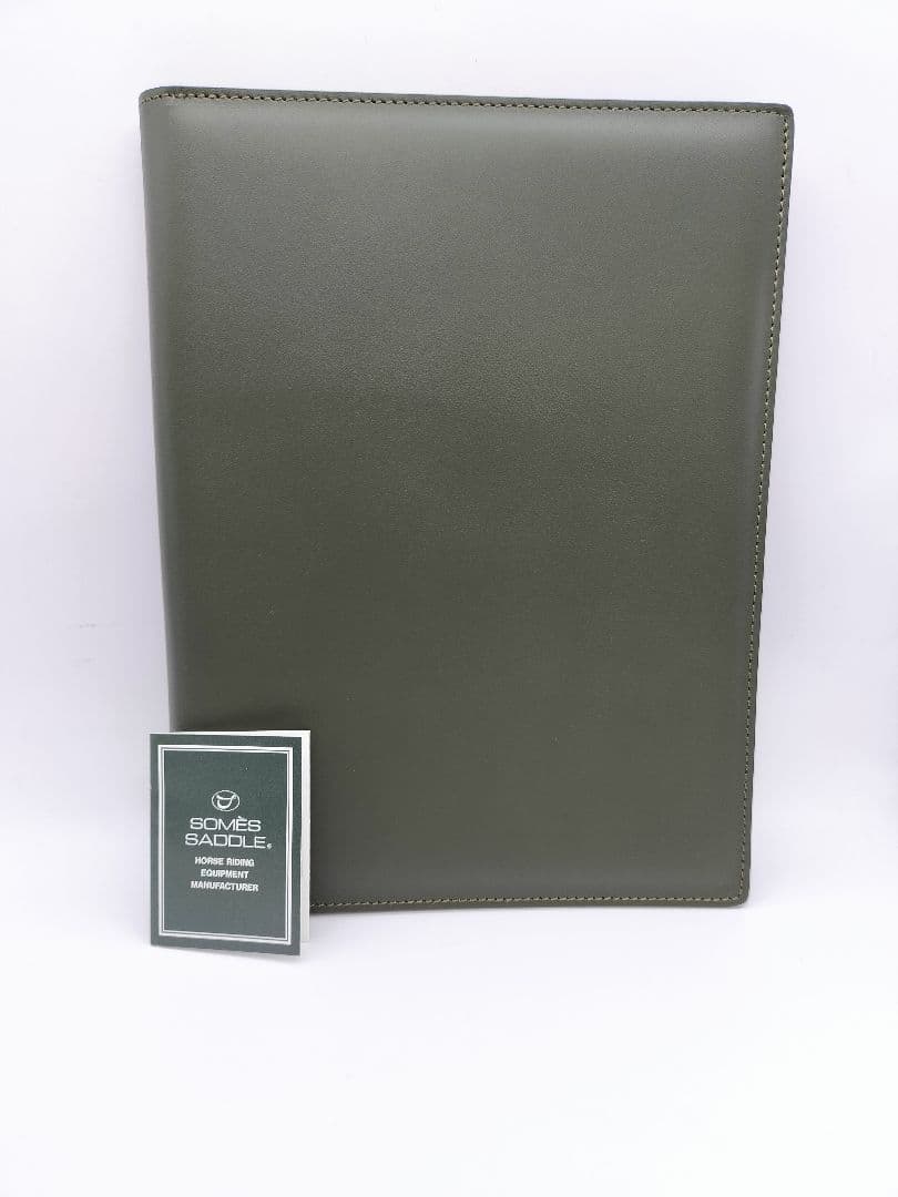 SOMÈS SADDLE オリーブグリーン ノートパッド