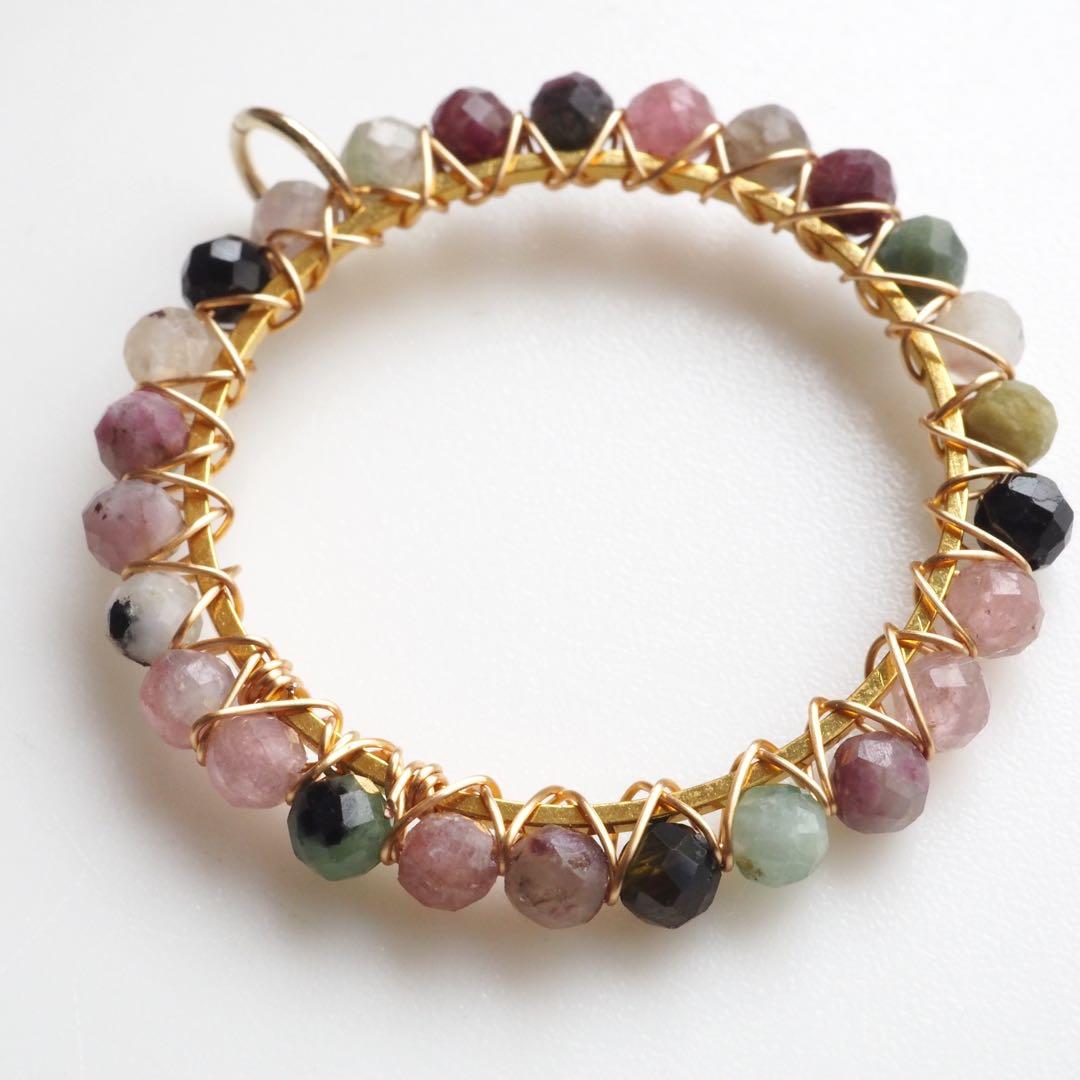 【くんく】天然琥珀バルティックアンバーのゴムブレスレット