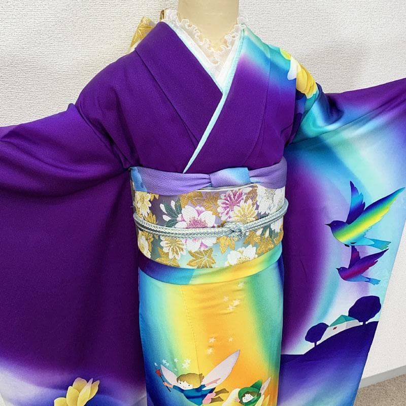 506z18☆絵本作家 永田萌 振袖 金通しラメ 妖精メルヘン☆結婚式 舞台衣装