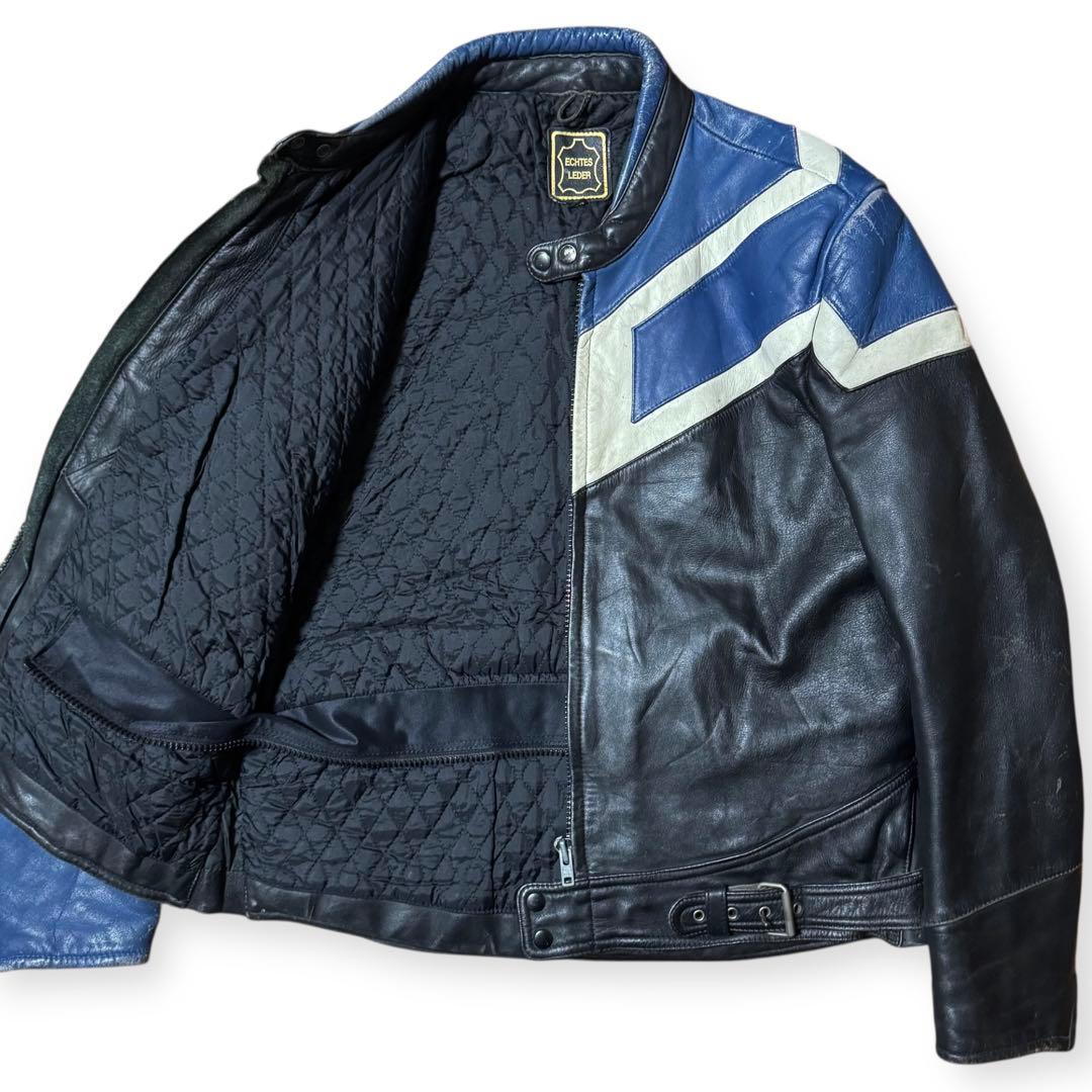 ECHTES LEDAR レーシング シングルライダース ジャケット 50