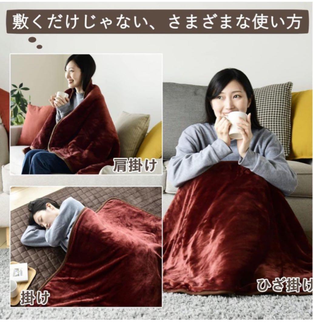 [山善] 電気敷毛布 ホカロン 140×80cm 丸洗い可能 ダニ退治3個セット