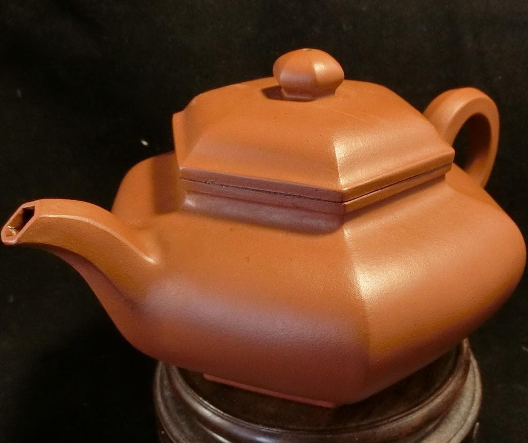 宜興老紫砂 六方壷　早期単孔壷精品 邵元亭製