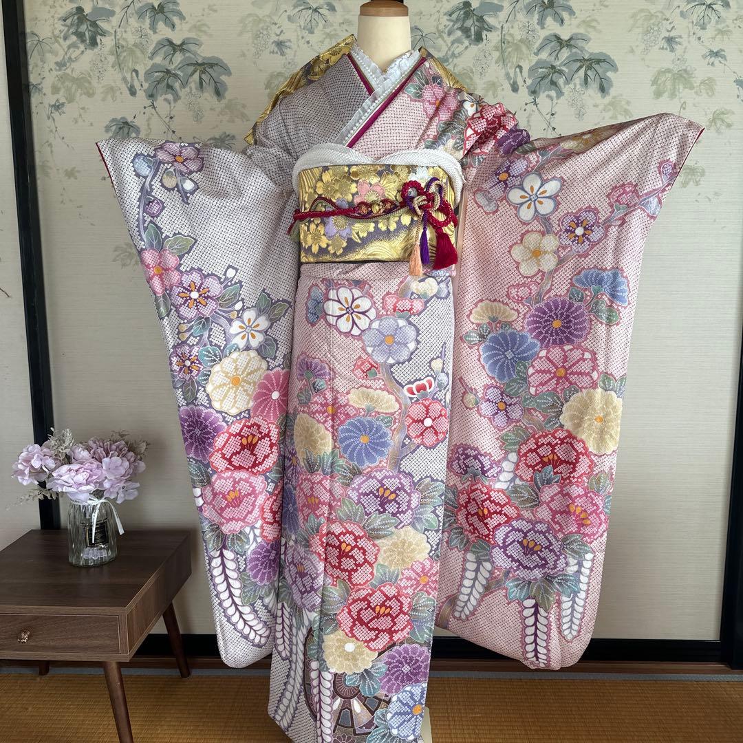 ふわっと華やか絞り模様♡振袖フルセット♡成人式前撮り結婚式