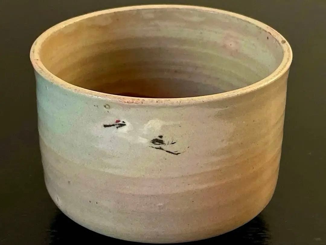 初代 尾形乾山作 絵付筒茶碗 作品保証書添付