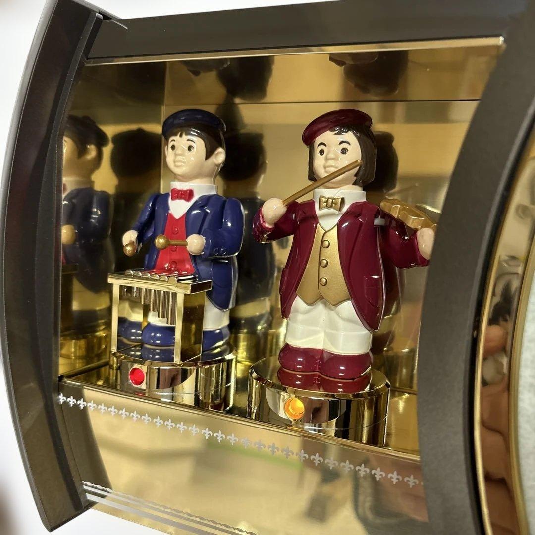 リズム時計工業　スモールワールド・音楽隊　からくり時計　美品