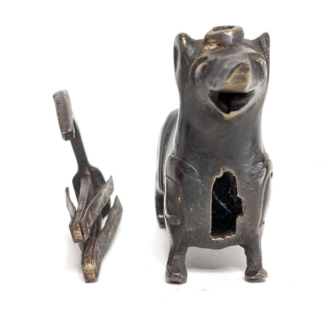 アンティーク錠前　動物　工芸品　レトロ