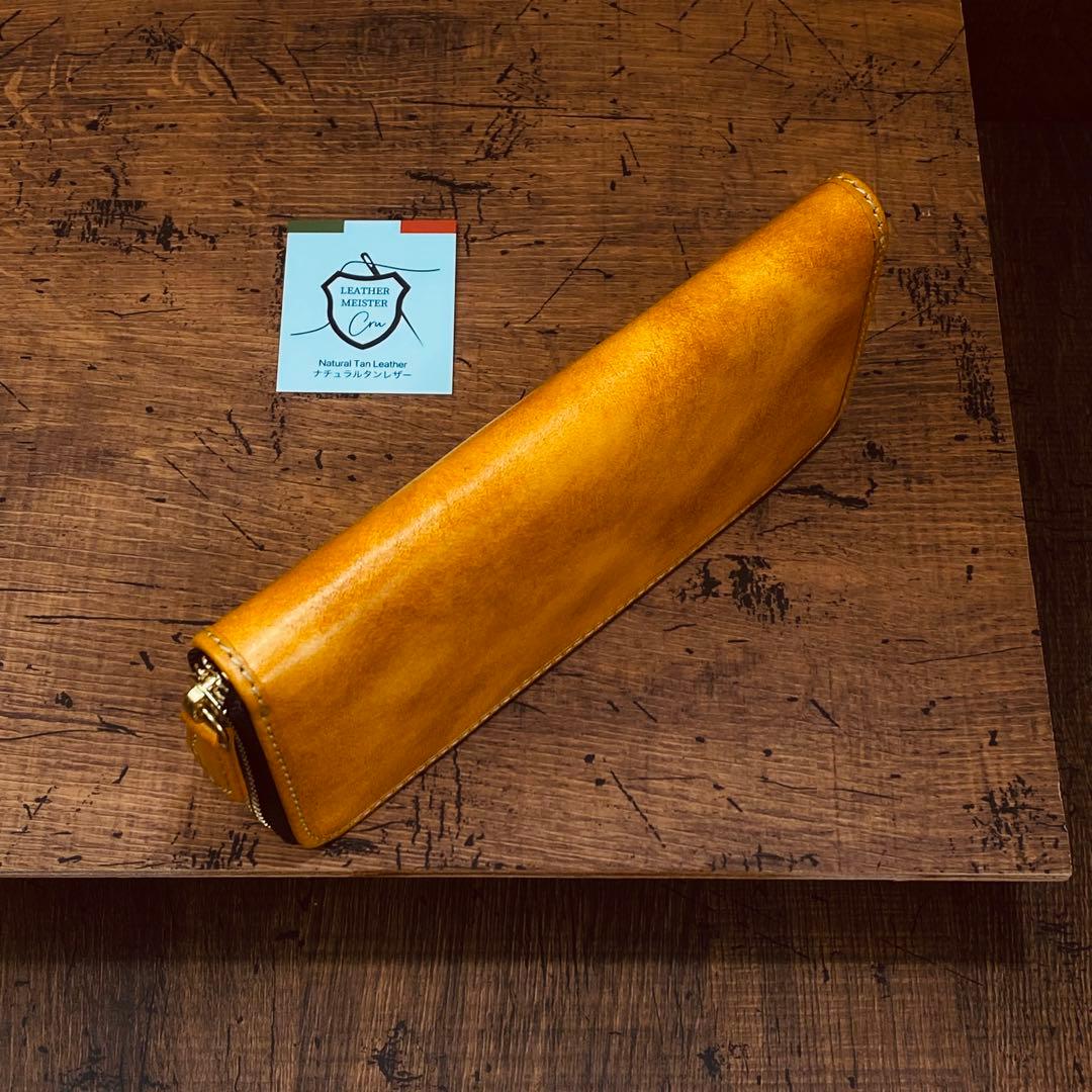 サドルレザー ラウンドファスナー メンズ財布 長財布 本革 YKK