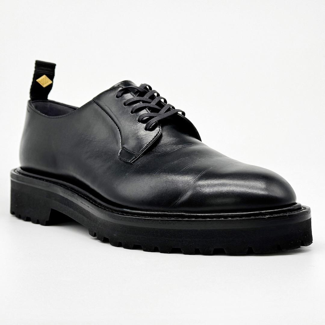 美品 WH ダブルエイチ WHS0010 ドレスシューズ 6 ブラック 革靴