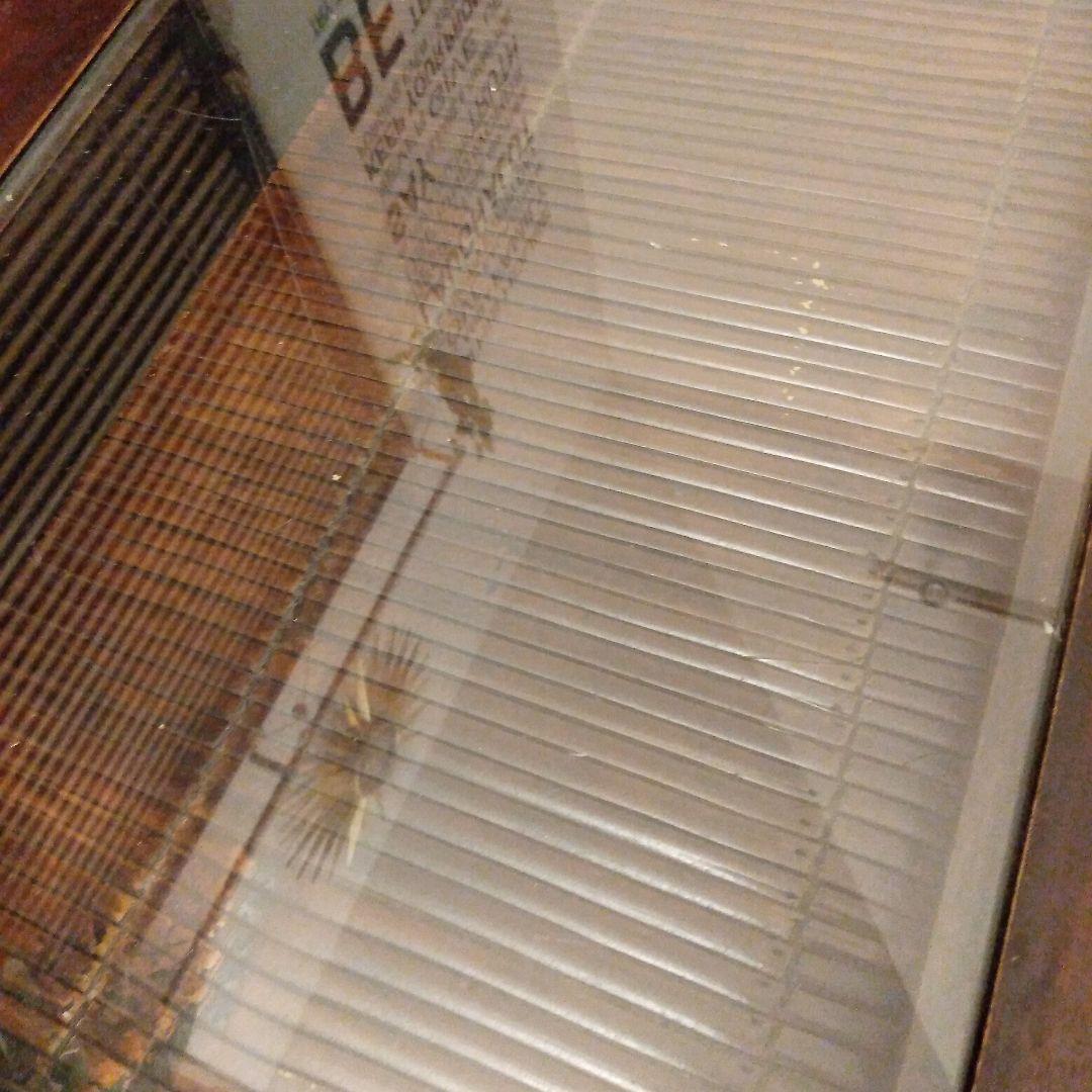 木製ガラス天板引き出し付き四角テーブル