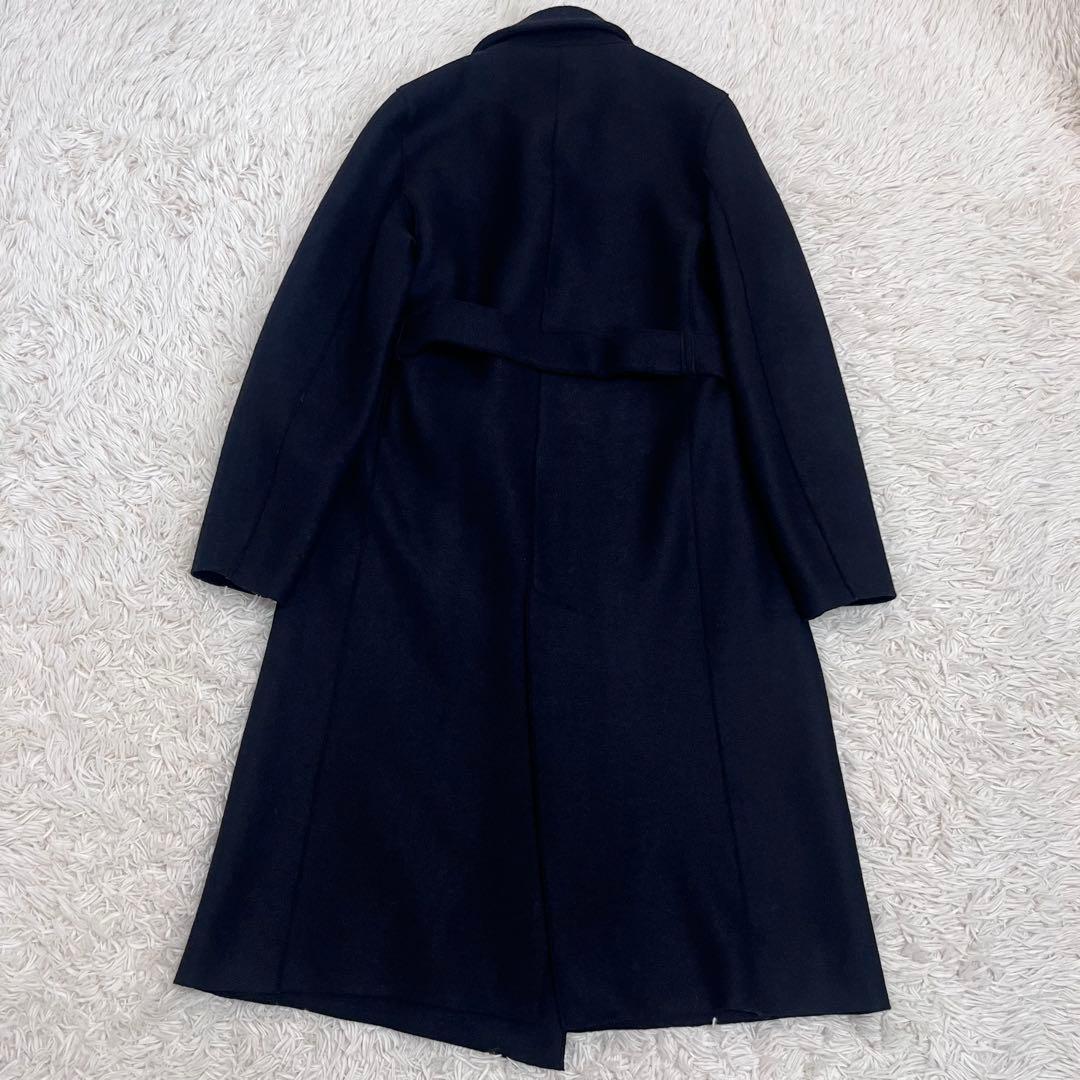 Moessmer for 23区　ダブル　チェスターコート　ベルト　ネイビー