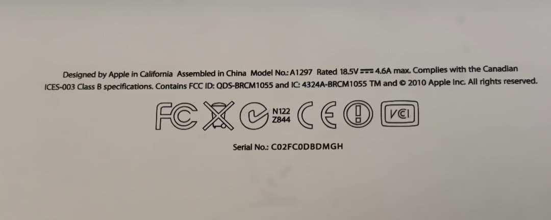 MacBook Pro 2011 17インチ Late A1297 16GB