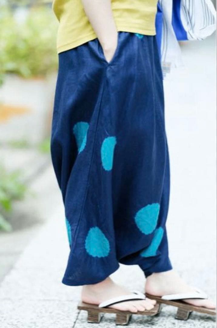 SOU・SOU 近清絞り　麻　富士/水玉大　Sサイズ