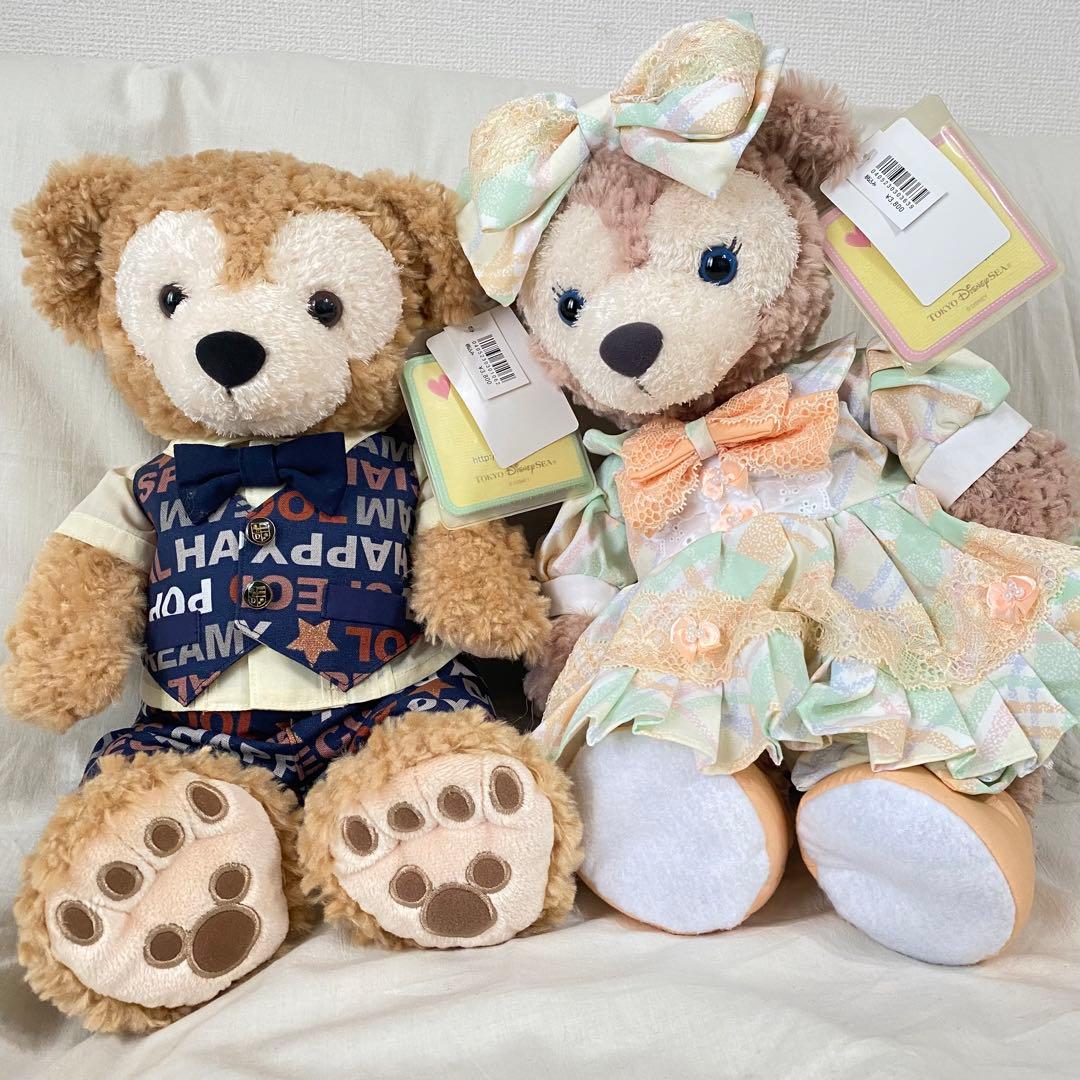 ダッフィーシェリーメイSサイズぬいぐるみコスチューム5着付き