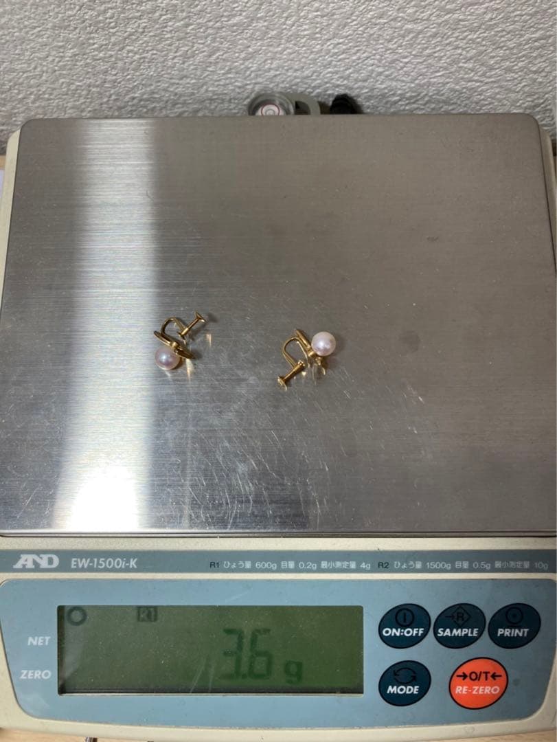 良好　箱付きMIKIMOTO 真珠 K18 ピアス　ミキモト　JAL 機内販売