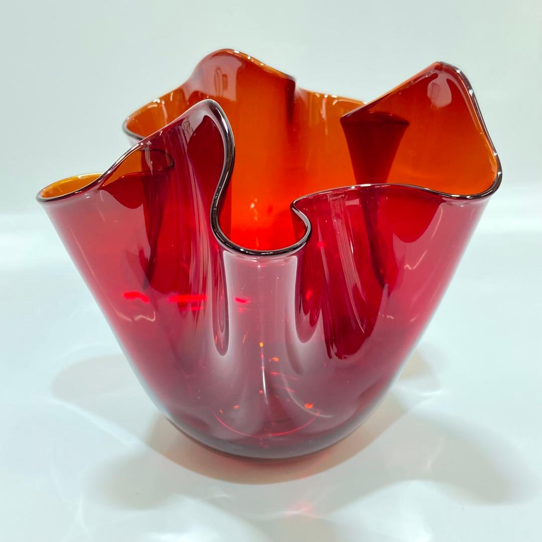 ベネチアンガラス VENINI ヴェニーニ 花器 花瓶 ムラーノ島 イタリア