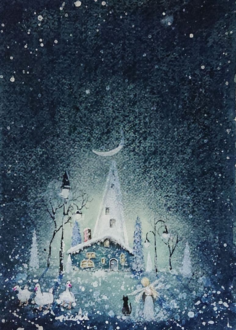 絵画 ★あつ★ 青の魔法 985 他2 点 原画 アート