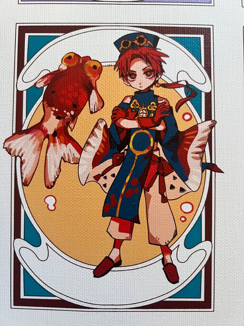 地縛少年花子くん　金魚A賞　直筆サイン入り　キャンバスアート