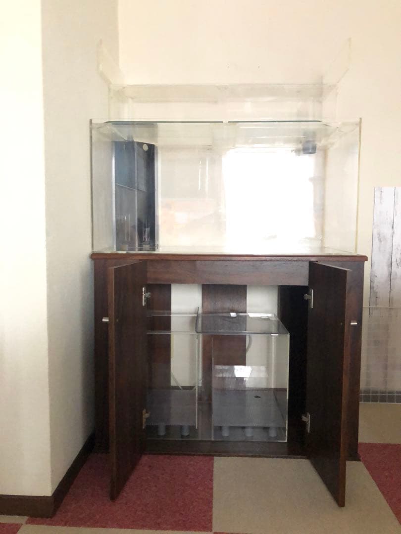 【特注品】90cmアクリルWオーバーフロー水槽(本水槽+リフジュウム水槽)