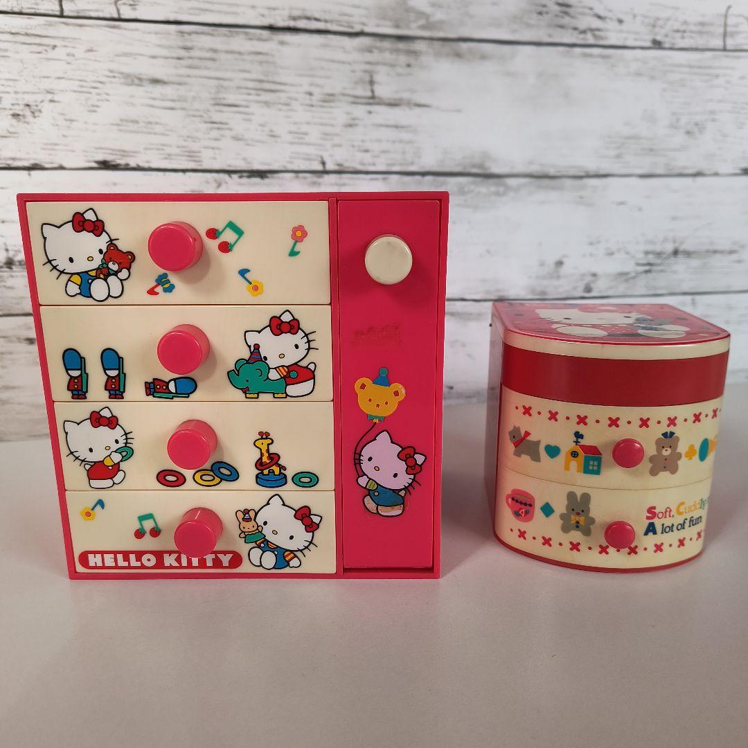 昭和レトロ　キティ　小物入れ 4段引き出し