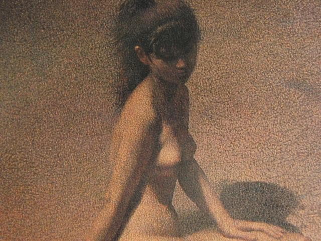 松沢茂雄、斜射、希少画な集画、状態良好、新品高級額・額装付