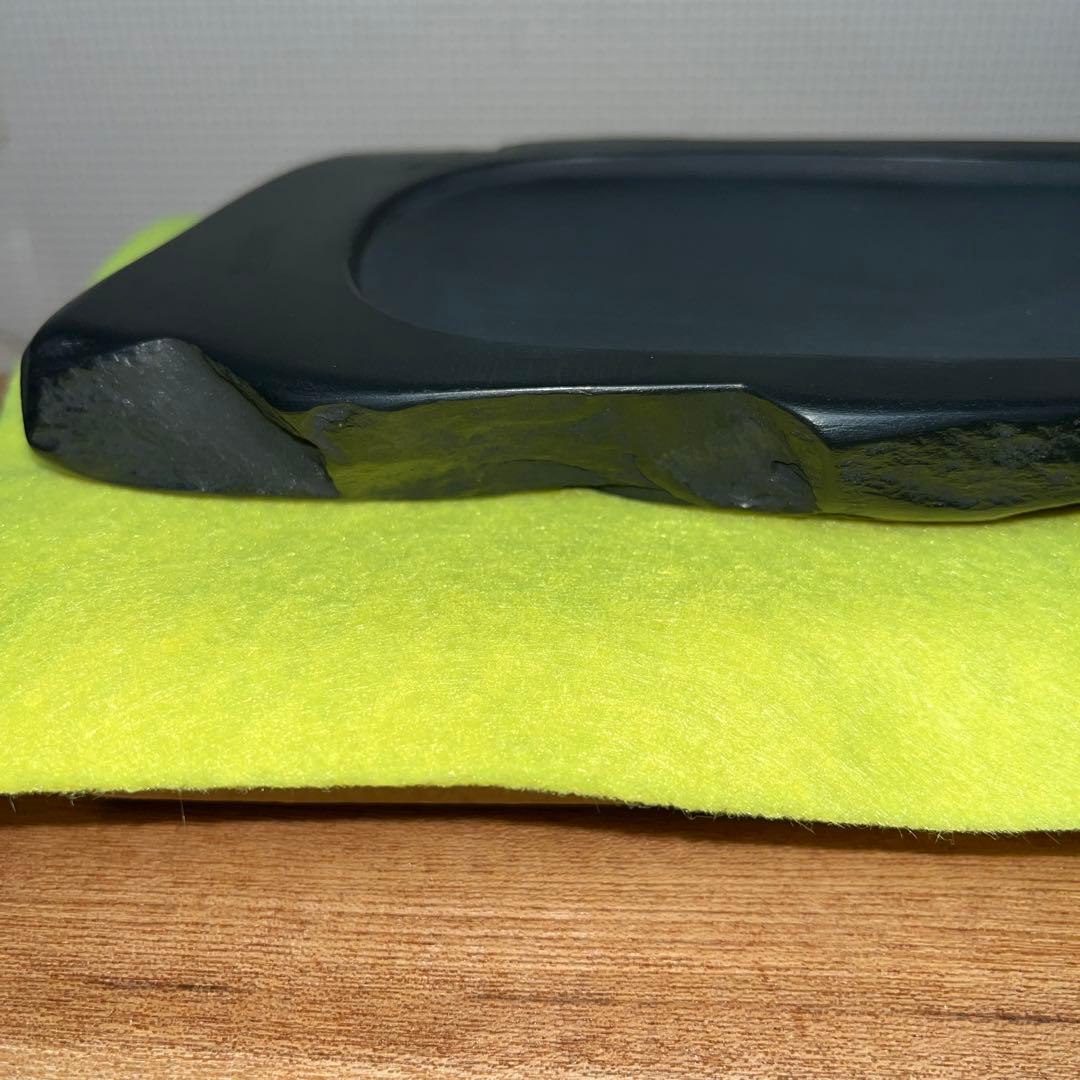 ⭕️峯硯堂本舗　現代の名工　峯硯　自然硯　長さ241m m縦長　新品美品