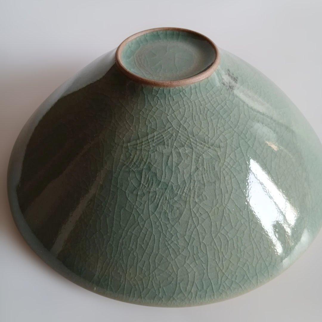 金福漢作高麗青磁茶碗　茶道具　桐箱付き