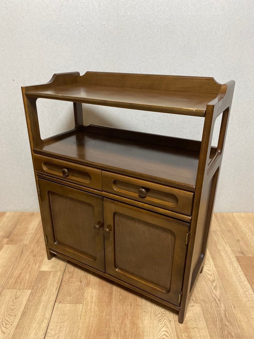 【カリモク】電話台　キャビネット　棚