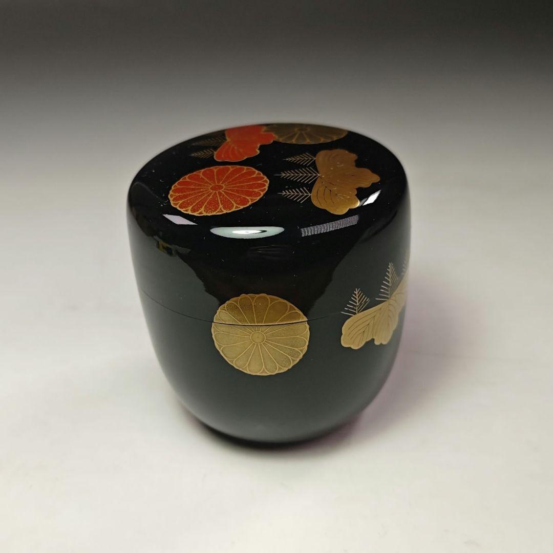 イ719 棗『中村宗伊作』『高台寺蒔絵　大棗　共箱』漆塗　茶道具