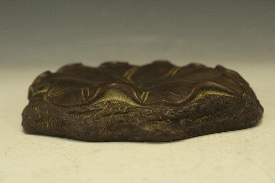 煎茶 紫泥 蓮形 瓶台 瓶敷 在印(HA516)