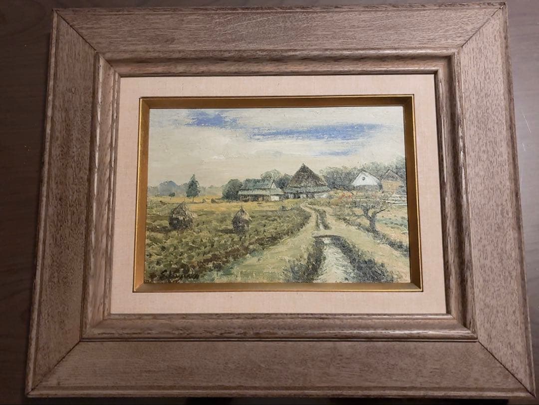 山中伸一先生・油彩画『晩秋(南生駒』サムホールサイズ : ヴィンテージ