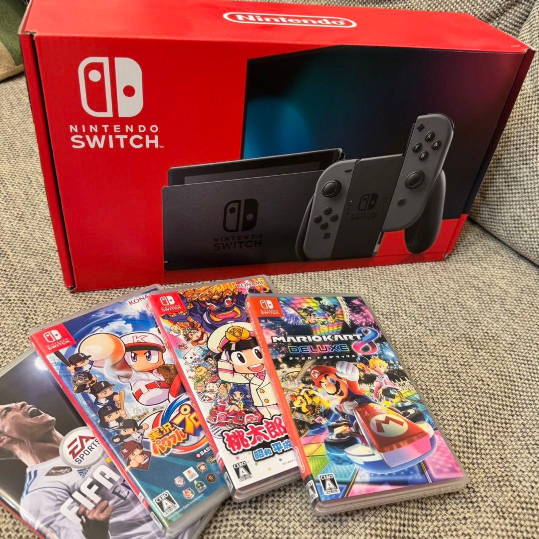 Nintendo Switch 本体(グレー)+人気ソフト4点セット まとめ売り