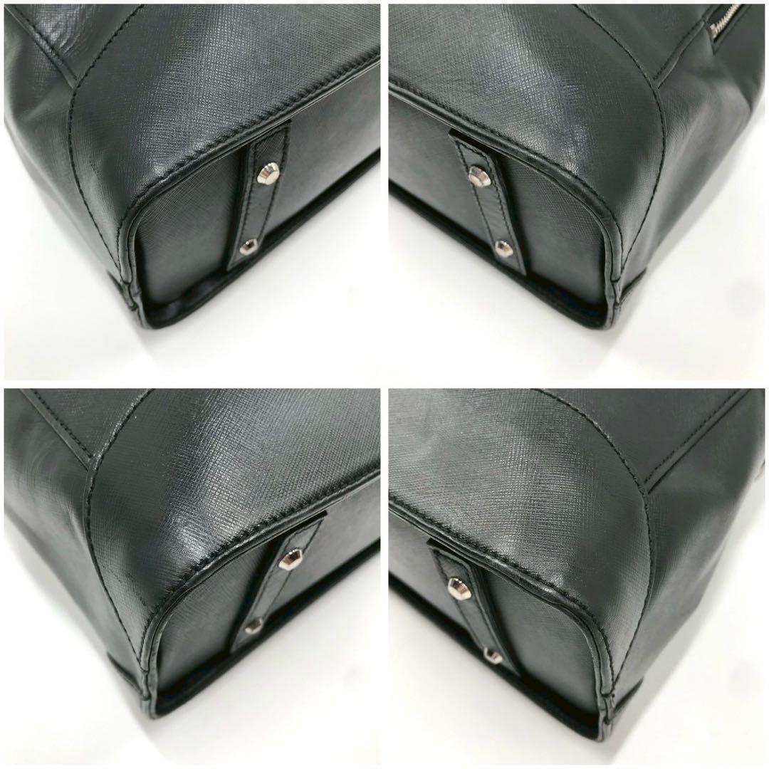 美品✨ウルティマトーキョー ビジネスバッグ レザー チャーム ブラック A4収納