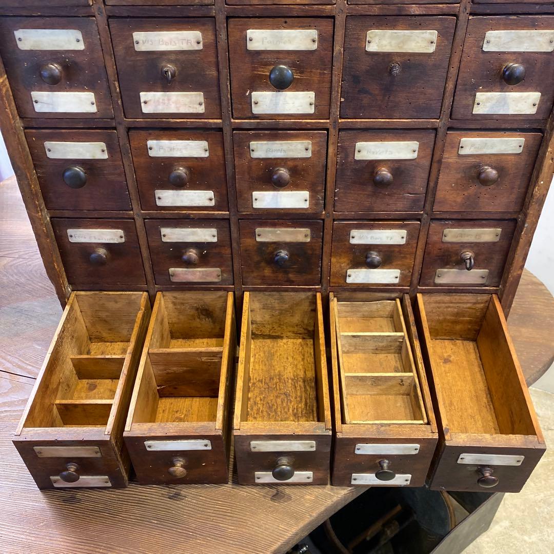 25杯引き出し 靴職人アトリエ アンティーク