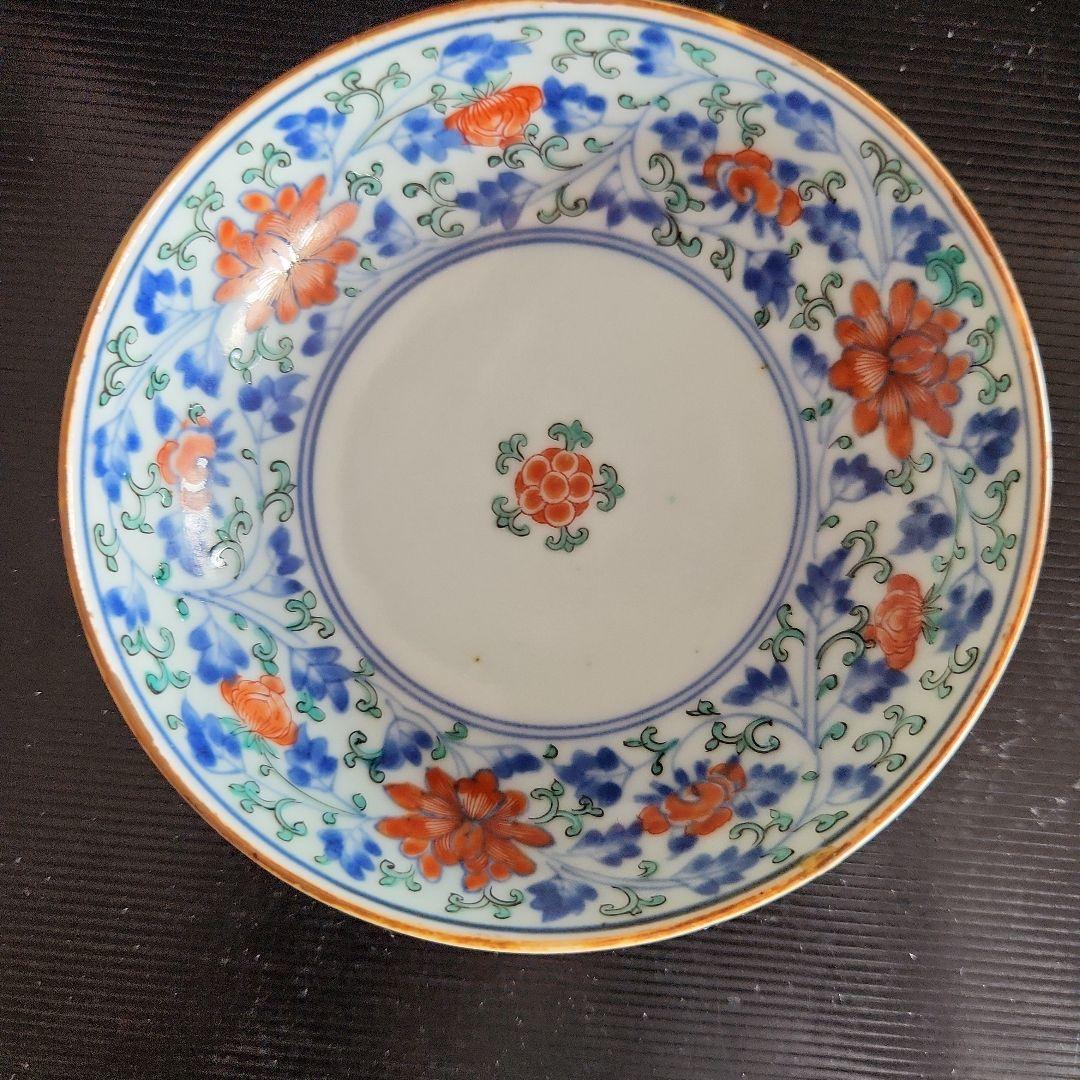 柿右衛門手色絵花唐草文小皿