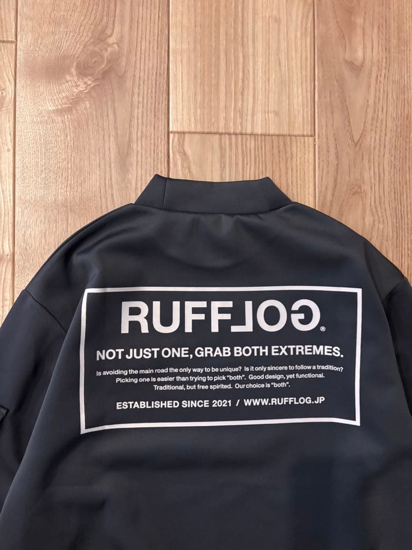 専用　ラフロッグ　バックフレームロゴモックネックシャツ　グレー　新品