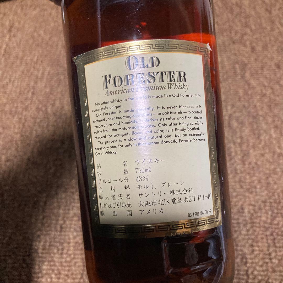 値下げ　オールドフォレスター　特級　サントリー瓶詰め