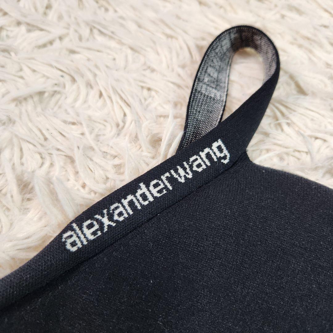 美品 Alexander Wangストレッチ ニット ロゴ ブラトップ
