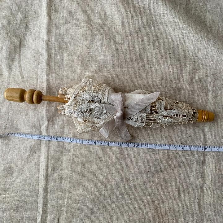 フランスアンティーク　ドール用　日傘　バテンレース　人形用　Doll パラソル