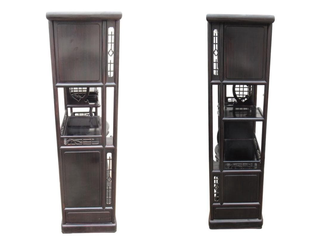 ■071201-055■飾り棚■茶棚■紫檀/黒檀■現状■