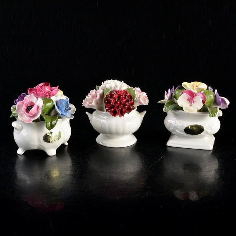 AYNSLEY　エインズレイ　陶花　置物　3点まとめて　C　6311