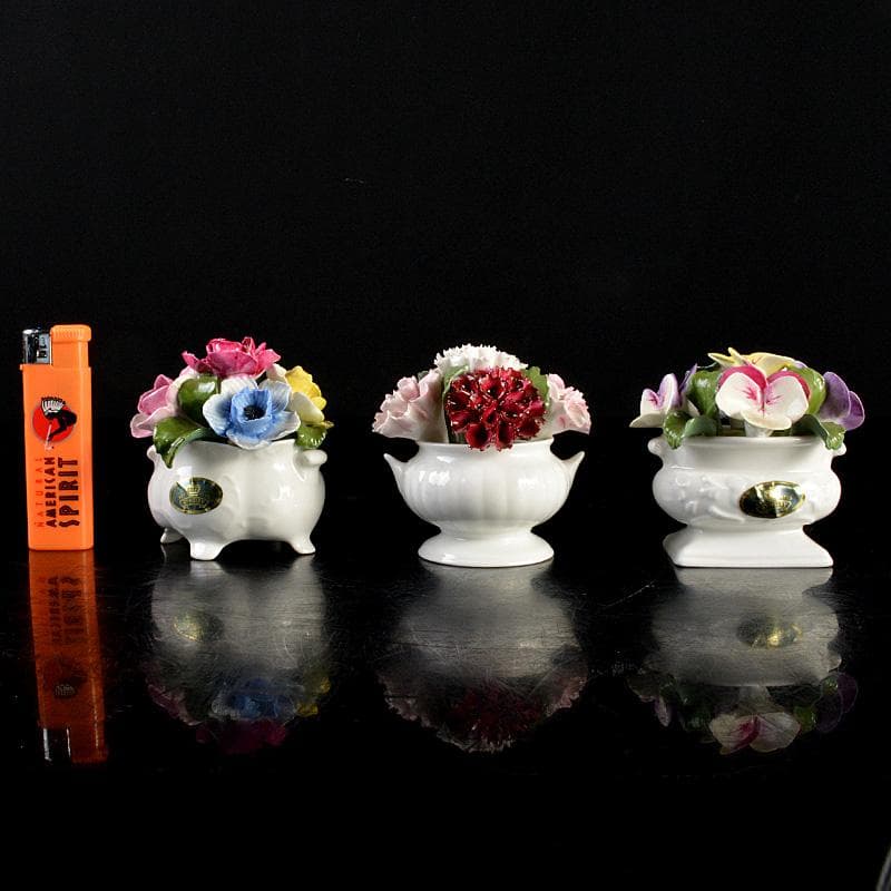 AYNSLEY　エインズレイ　陶花　置物　3点まとめて　C　6311