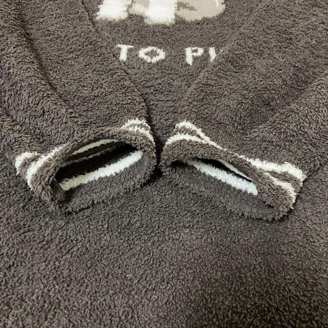 ジェラートピケ　ルームウェア　ワンピース　シュナウザー　ダークブラウン　F