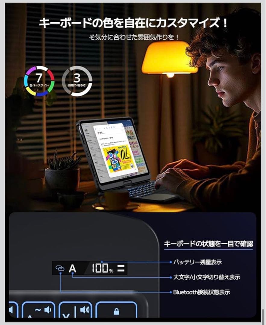 Bluetoothキーボード付きiPadケース