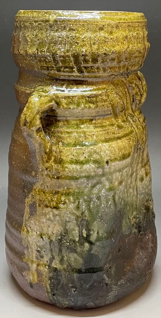 北大路魯山人　伊賀焼　伊賀釉　花入　共箱　i1191