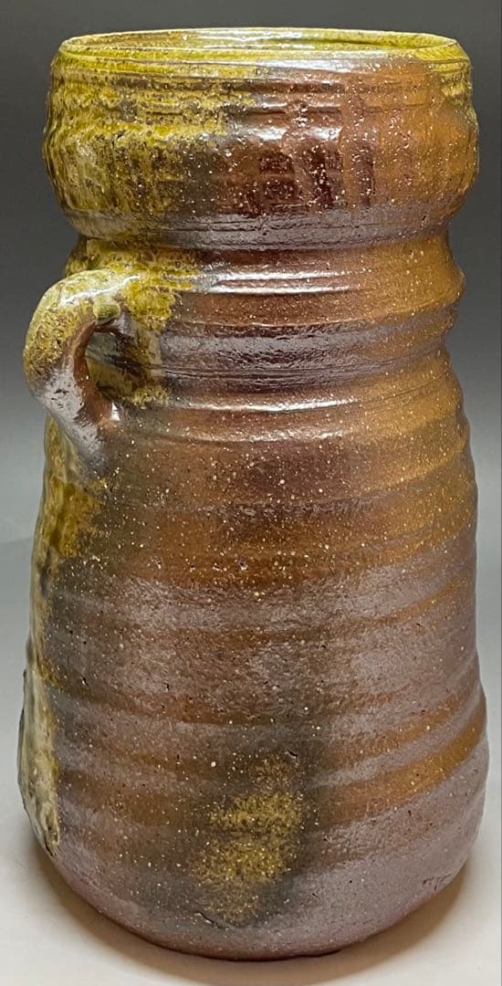 北大路魯山人　伊賀焼　伊賀釉　花入　共箱　i1191